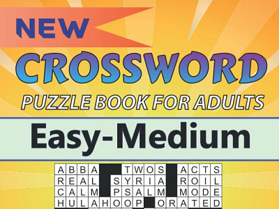 New Crossword Puzzle Book For Adults Easy-Medium publishing seniors men