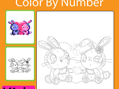 Print Cute Valentine's Day Cartoon Rabbit Coloring Book