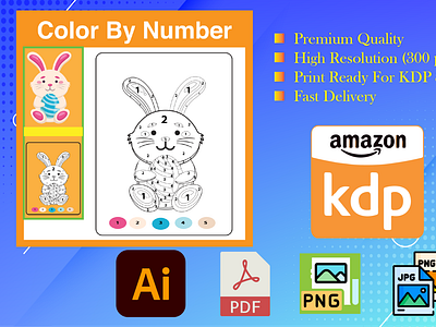 create unique kids color by number coloring book pages for amazo