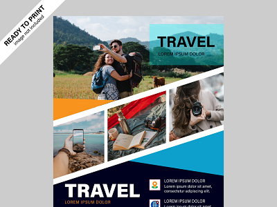 printing flyer, brochure, travel template, trave