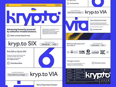 Krypto - Web site charity contribute digital currency web site