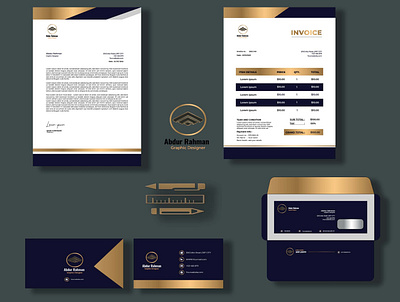 Stationery Design business card company stationery design flyer design invelope invoice letter head stationery design