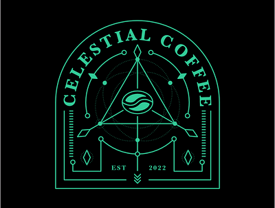 Celestial Coffee Logo branding design graphic design illustration logo typography