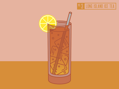 Long Island Iced Tea cocktail illustration. Alcoholic cocktails hand drawn  vector illu…