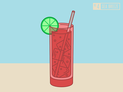 Cocktail Illustration 4 of 12 - Sea Breeze