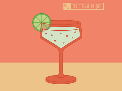 Cocktail Illustration 8 of 12 - Traditional Daiquiri branding design graphic design illustration