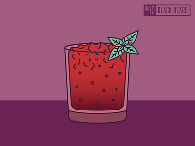 Cocktail Illustration 10 of 12 - Black Beard