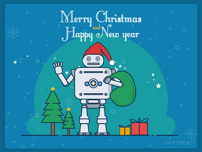 Christmas wishes from XCEL Corp christmas new year robot santa tech santa xcel corp