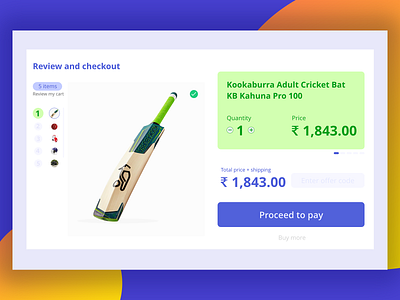 Day #002 Checkout #DailyUI app concept cart checkout sakthi shopping ui