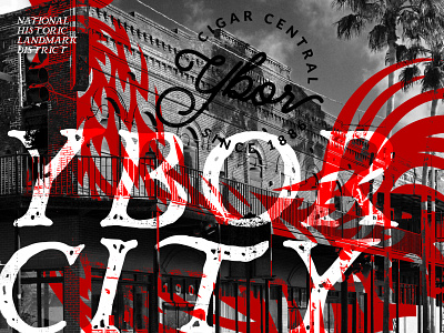Cigar Central, Ybor City design florida graphic design tampa typography