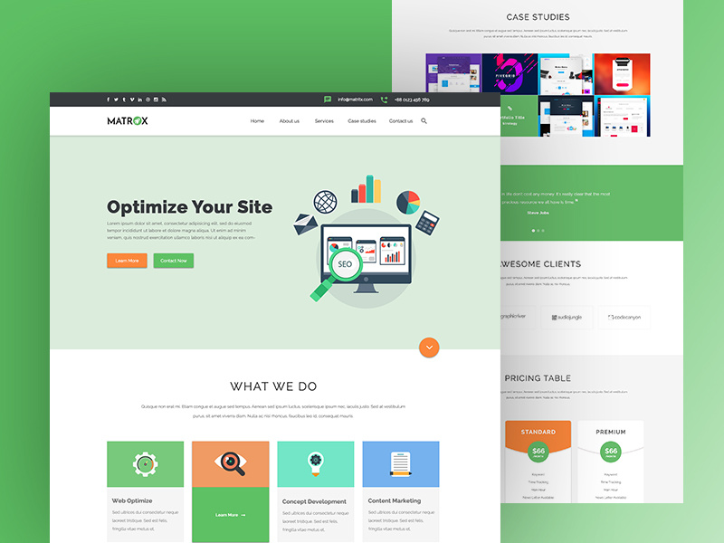 Matrox Seo Template by Ahmed Faruk on Dribbble