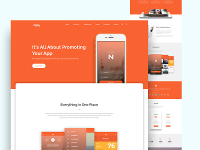Nppy - Material Design App Landing Page