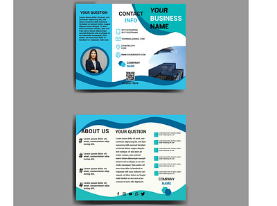 Trifold brochure 03 branding brochure design flyers graphic design illustration print trifold vector
