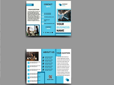 Trifold brochure 04 branding brochure design flyers graphic design illustration print trifold vector