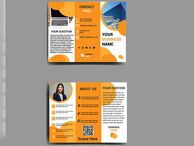 Trifold brochure 06 branding brochure design flyers graphic design illustration print trifold vector