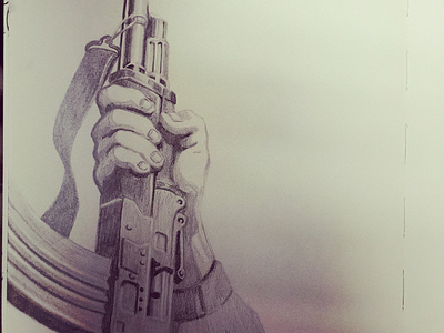 AK47 Revolutionary Art illustration