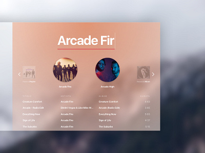 Spotify White blur concept music redesign spotify ui ux