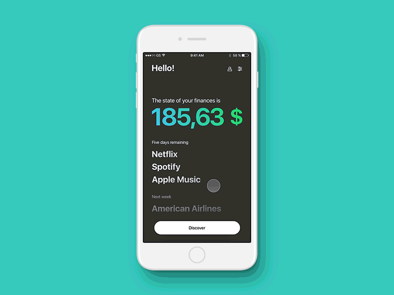 Subscription Management card iphone mastercard payment spotify subscription tickets ui ux