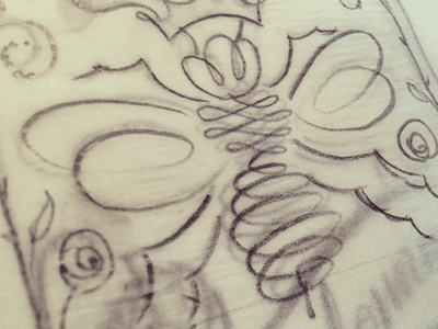 BEES? BEES!! illustration lettering sketch wip