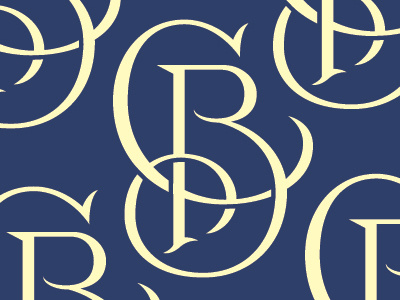 CB monogram design lettering monogram