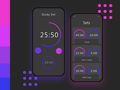 Reimagine of Apple Clock App (Timer Version) app design mobile