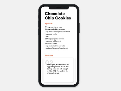 Daily UI #6 black and white daily ui rachel manhardt recipe ui