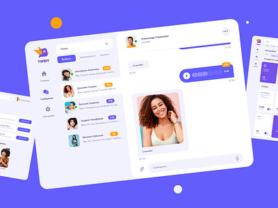 Twidy chat content interface network social ui ux web design