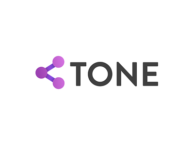 Tone - logo variant 2 apps brand gradient identity logo product purple sharing