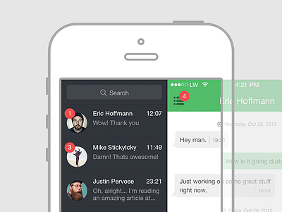 WhatsApp Redesign [Unofficial] app chat flat ios7 iphone messenger whatsapp