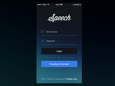 Speech App - Login app iphone login speech