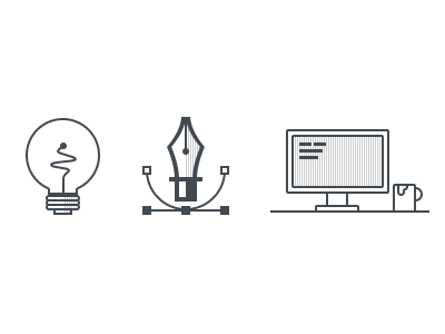 Concept - Design - Development concept design development icons web