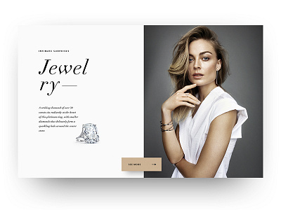 Jewelry concept design minimalistic webdesign