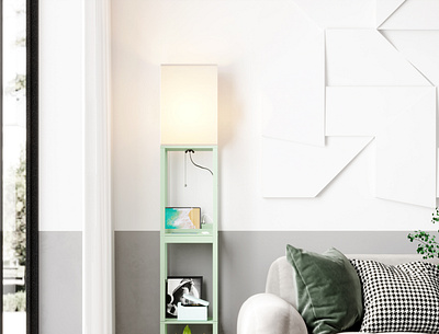 Green Shelf Floor Lamp design lighting