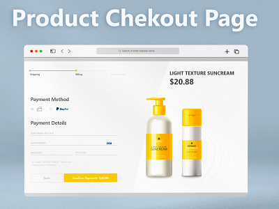 Product Checkout Page app beginner branding design graphic design icon illustration logo motion graphics ui uiuxdesign ux vector web design website