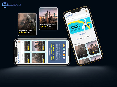 Amaze World Mobile App ui. appdesign branding graphic design logo motion graphics ui userinterface uux vector