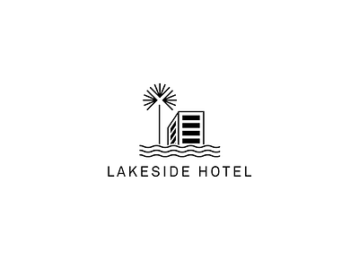 Lakeside Hotel Logo branding hotel logo