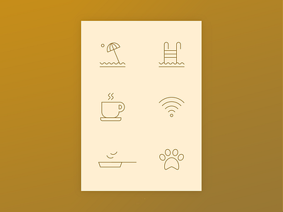 Hotel Reservation Icons