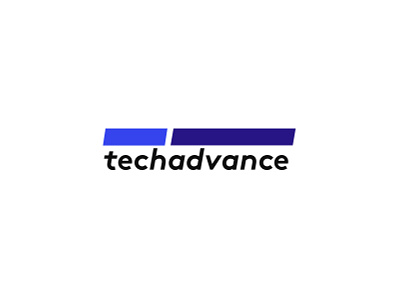 Tech Advance Logo app bank blue branding fintech logo