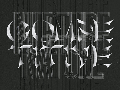 Nurture Competitive Nature dark design mental health procreate series texture type design typography typography design