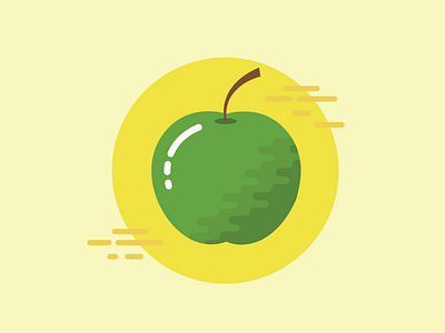 Apple Illustration (3/3) apple design flat illustration