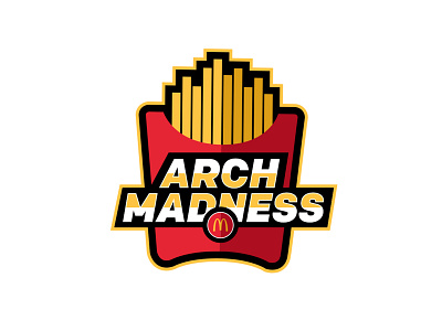 Arch Madness flat design flat illustration logo logo design mcd mcdonalds