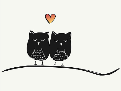 A Parliament of Two animals black and white cute digital owls vector art vectorart