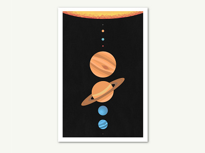 A ball of fire, 4 rocks, 2 clouds, 2 snow balls and a pebble art graphic mars planet planets poster space vector vector art