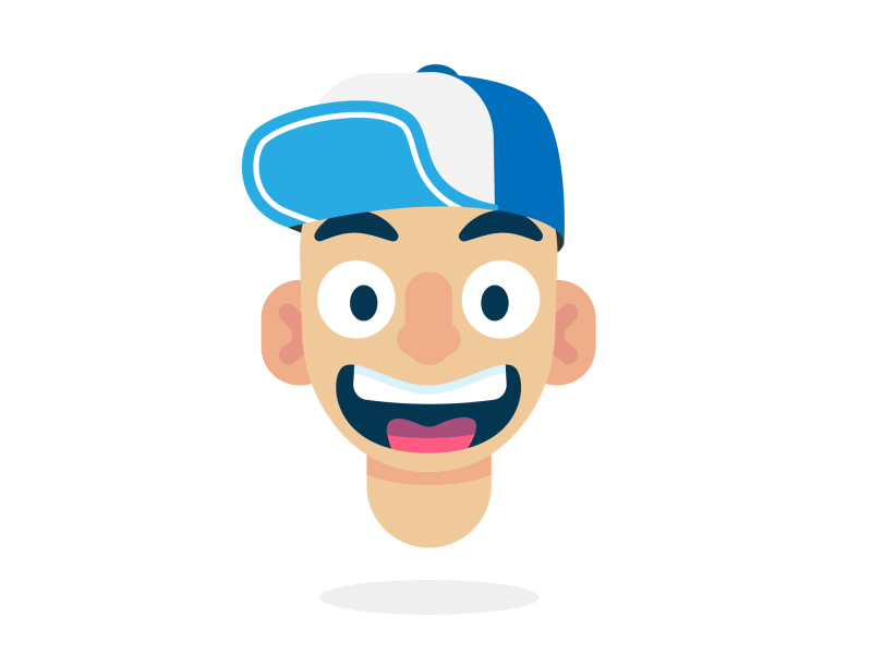 Oh hey there! animation character expression face gif illustration motion