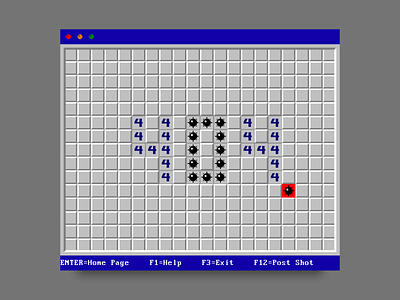 404 Minesweeper 404 404 page 80s 90s boomer dos error figma game game ui interface old ux uxui warmup web web design webdesign website