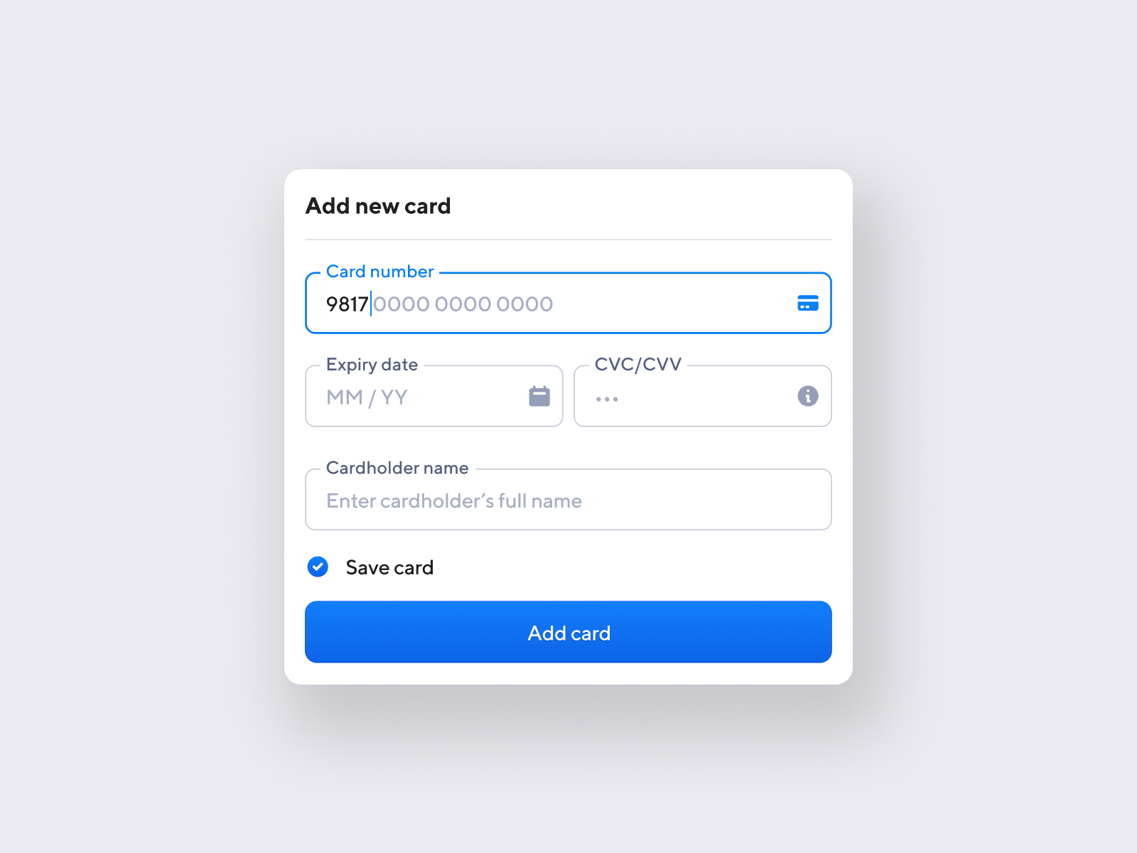 how to add a new card to your app store