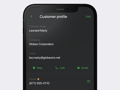 User profile app dark dark ui design interface ios iphone items list mobile product design profile ui user ux