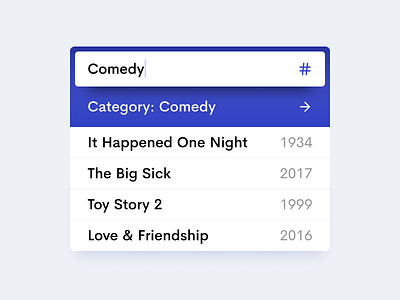 🔎 Search & Dropdown dropdown input interface movies search tag ui