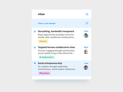 🏷 Inbox and Tags app chat clean communication design inbox interface ui ux