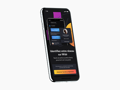 🌃 Sync Contacts Dark app branding button dark design interaction interface ios iphone mojave night sketch typography ui ux